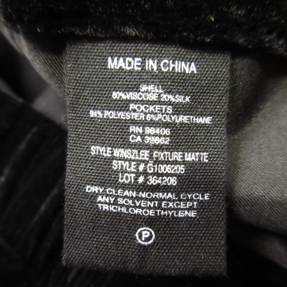 NWT Theory Winszlee in Black Fixture Matte Velvet Drawstring Relaxed Pants P XS - Picture 10 of 15